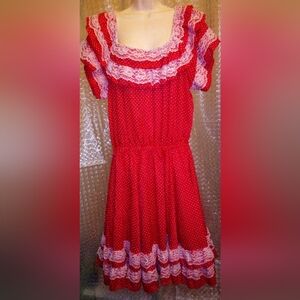 Vintage Jeri Bee Square Dancing Line Dancing Dress Size L/XL